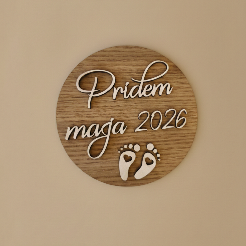 Lesena tablica za oznanitev prihoda