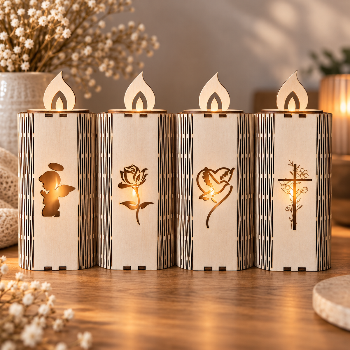 3D lesene sveče