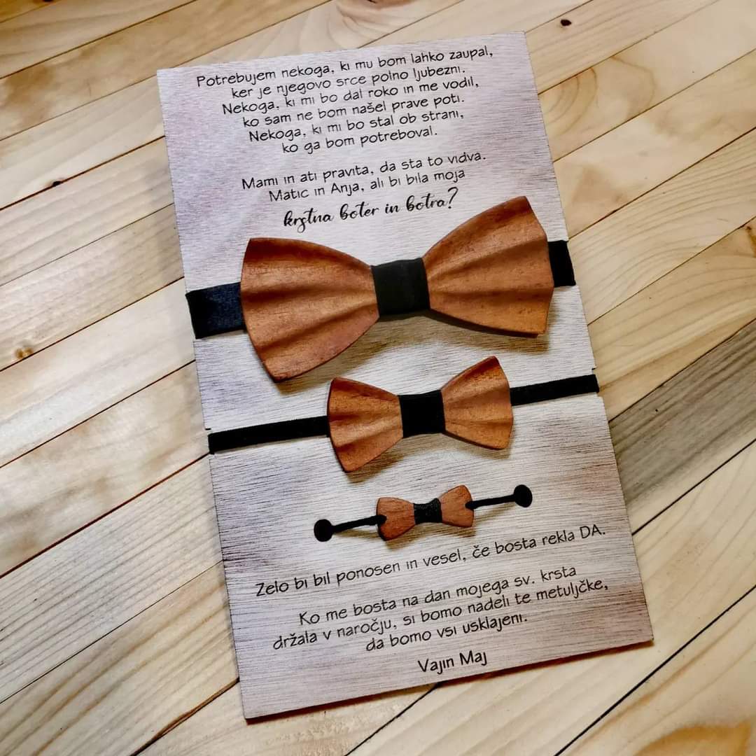 Krstna prošnja - dva metuljčka