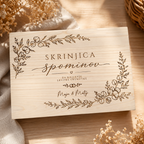 Lesena škatla - skrinjica spominov