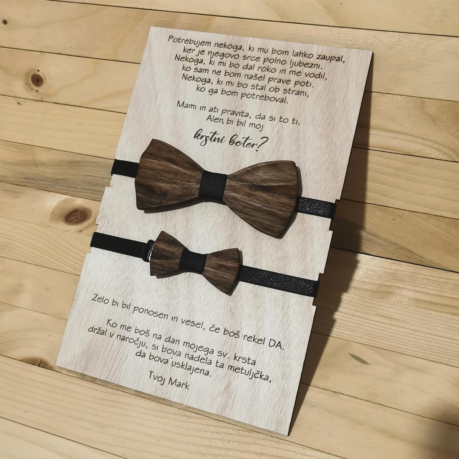 Krstna prošnja - dva metuljčka